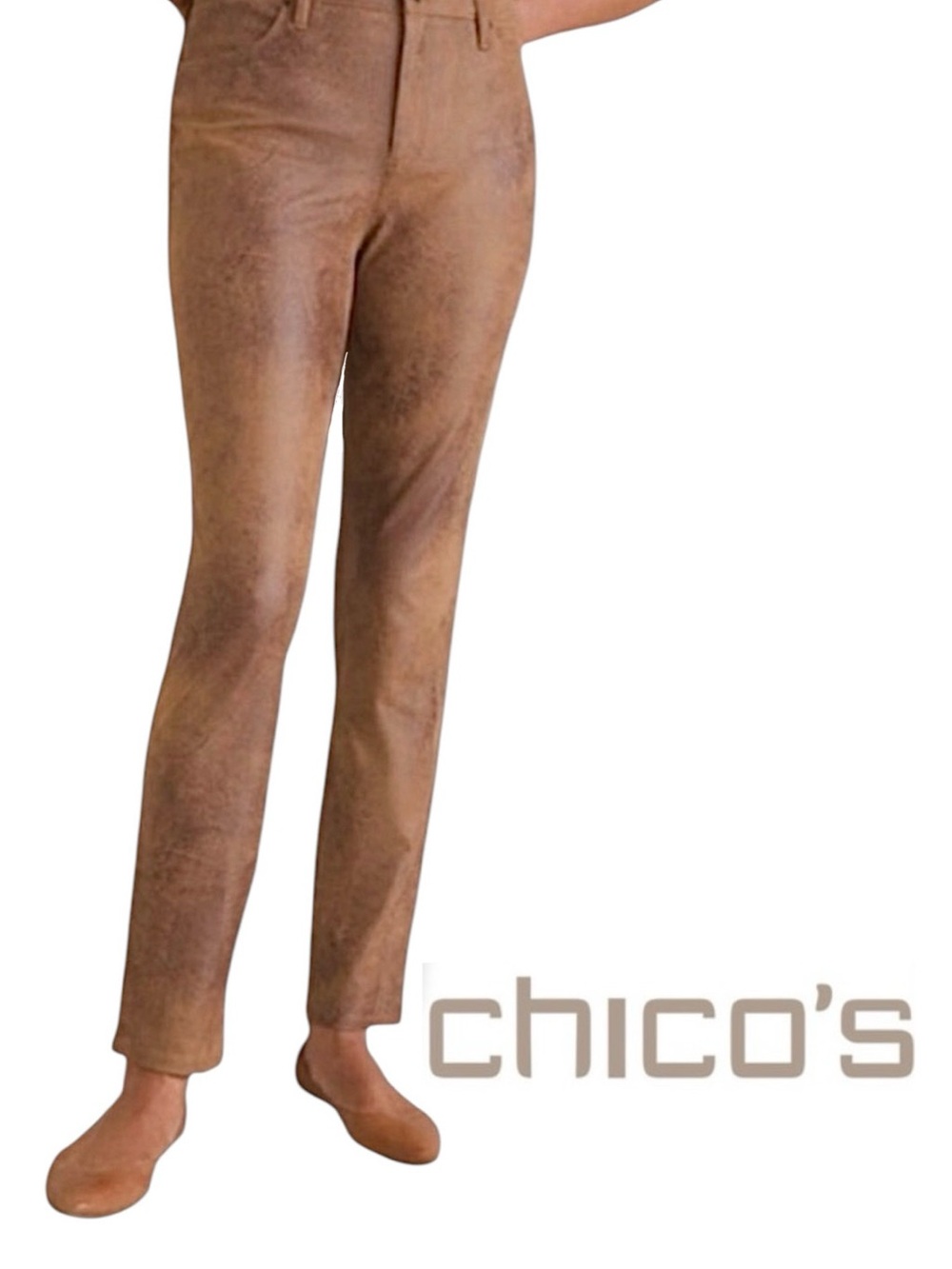 CHICO’S Size 0 Faux Suede 5 Pocket Slim Pants